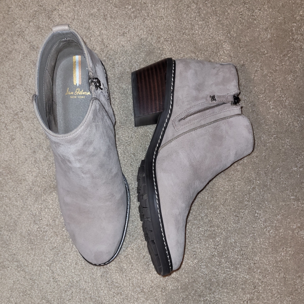Sam Edelman Gray Suede Boots